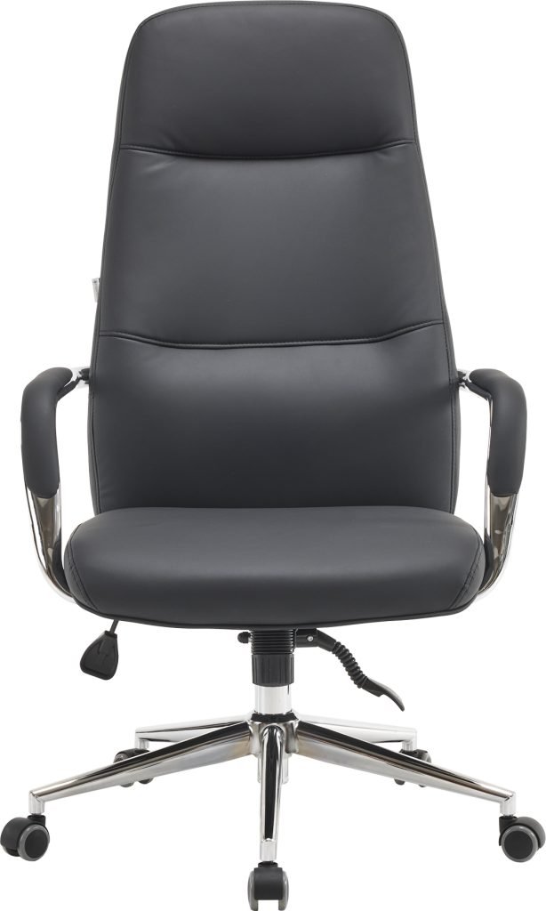Кресло д/руководителя EVERPROF Vesta экокожа, черный, крестов. хром