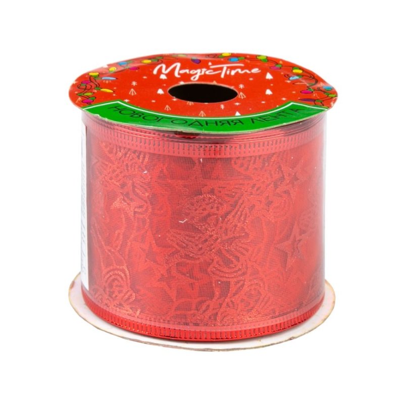 Лента декоративная 63 х 2.7 мм/м, красный