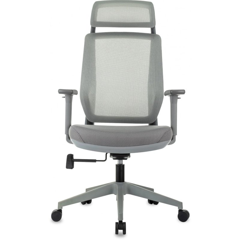 Кресло для руководителя Бюрократ MC-G411N-H сетка, ткань, серый, крестов. пластик, с подголов.