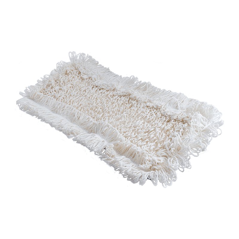 Насадка для плоской швабры, 100х10 см, хлопок, полиэстер, петельная, карманы