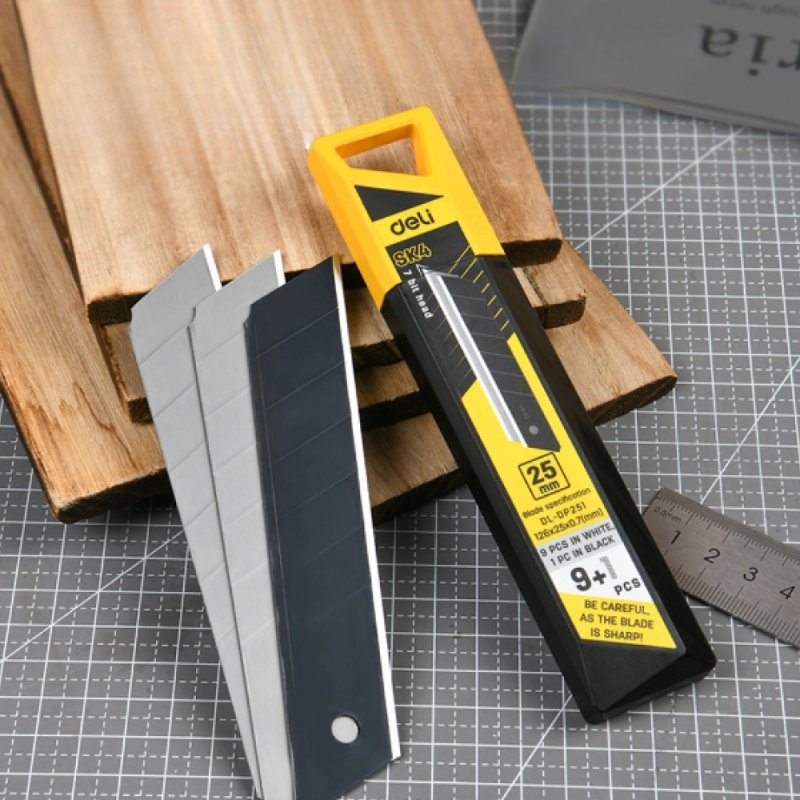 Лезвие для строительного ножа Deli EDL-DP251, 25 мм, 10 шт.