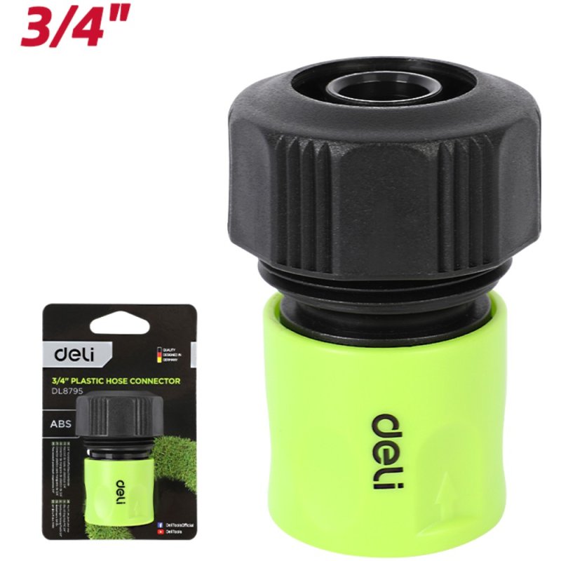 Соединитель-коннектор для шлангов Deli GS EDL8795, 3/4