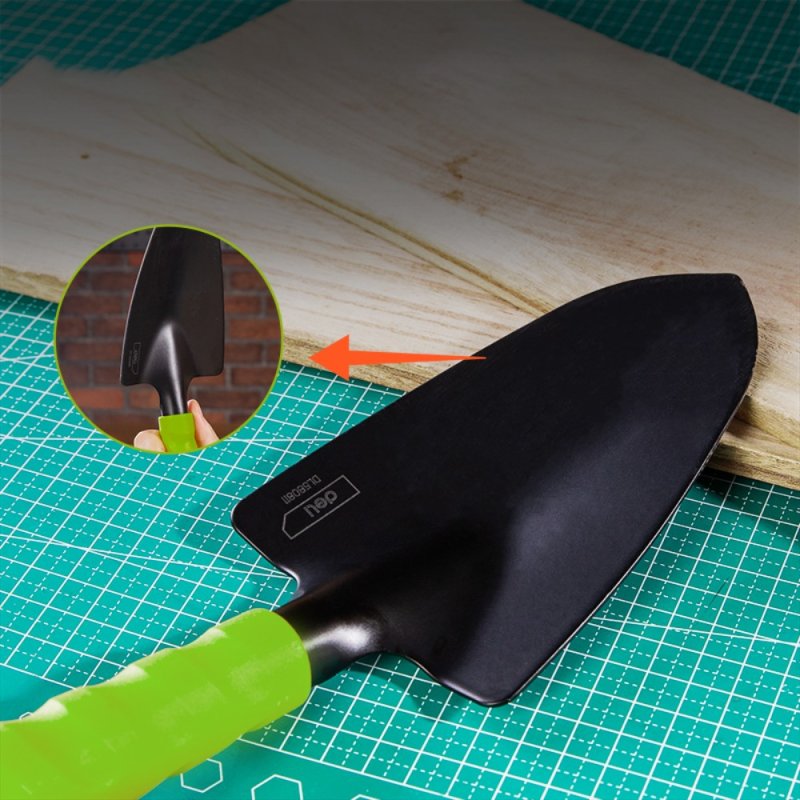 Лопатка садовая Deli GS EDL580811, 310 мм, широкая, противоскользящая рукоятка, зеленый