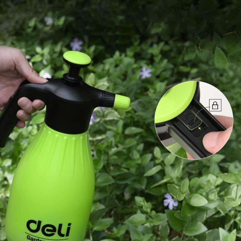 Опрыскиватель Deli GS DL581021, помповый, 2.0 л, зеленый, черный