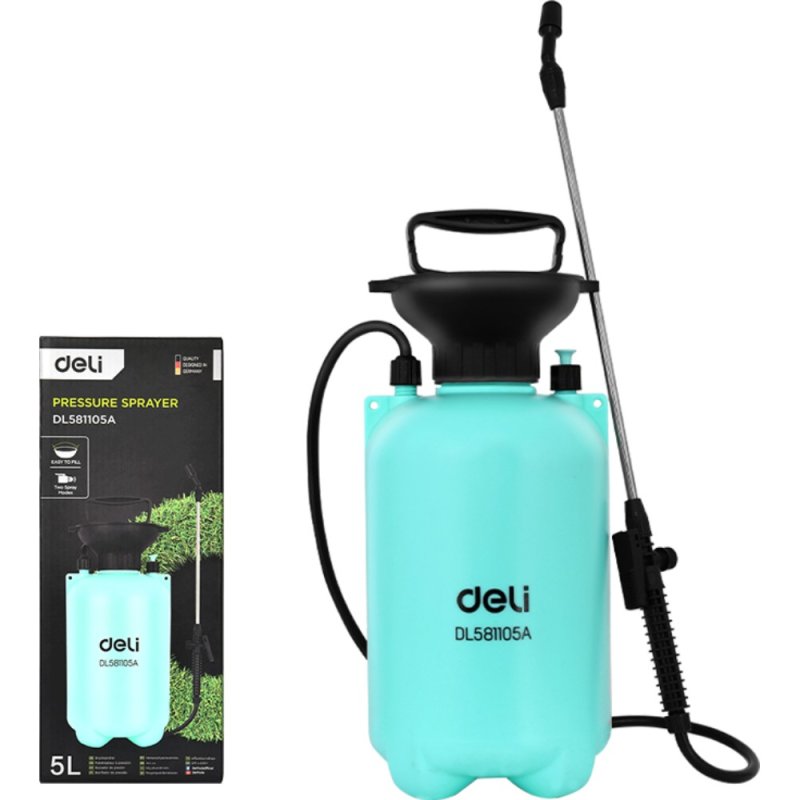Опрыскиватель Deli GS EDL581105A, помповый, 5 л, голубой, черный