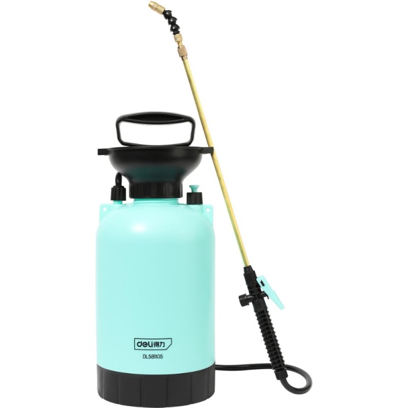 Опрыскиватель Deli GS DL581105, помповый, 5 л, черный, голубой
