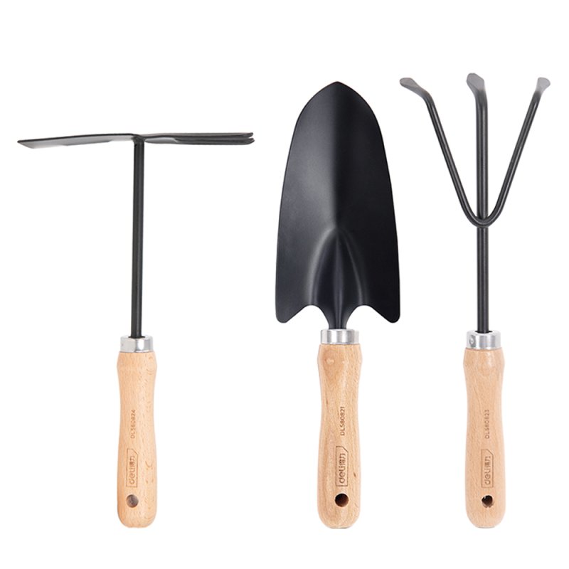 Набор садовых инструментов Deli GS DL580833, 310 мм, 3 шт., деревянная рукоятка