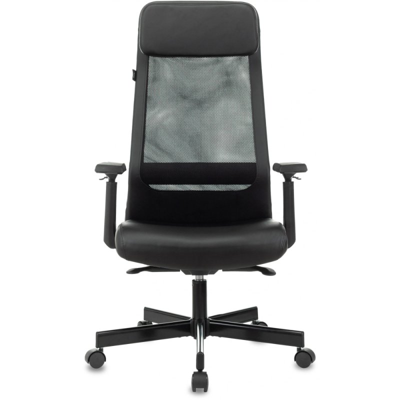 Кресло для руководителя Бюрократ T-995, экокожа/сетка, металл, черный