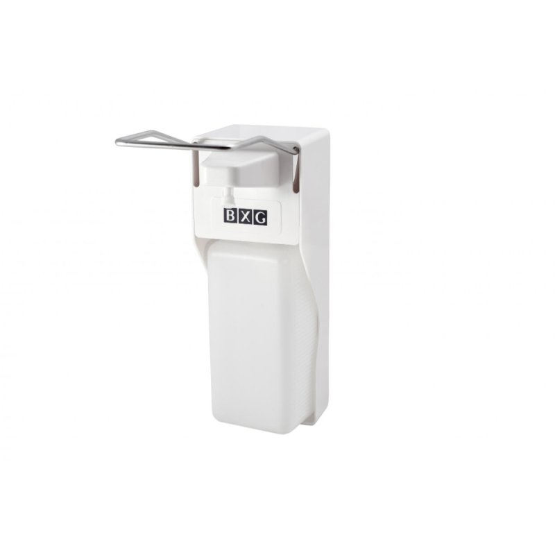 Диспенсер BXG ESD-2000 для мыла жидкого 1л, локтевой, пластик, белый