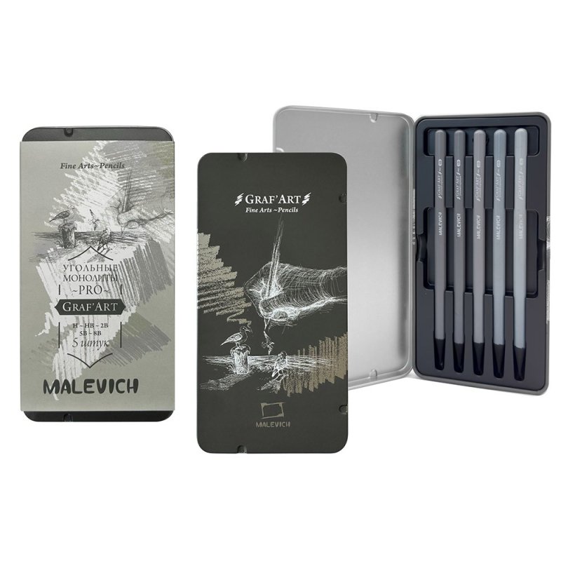 Набор карандашей угольных монолитных 