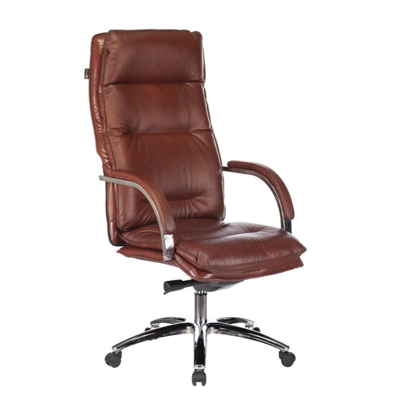 Кресло для руководителя Бюрократ T-9927SL кожа, коричневый