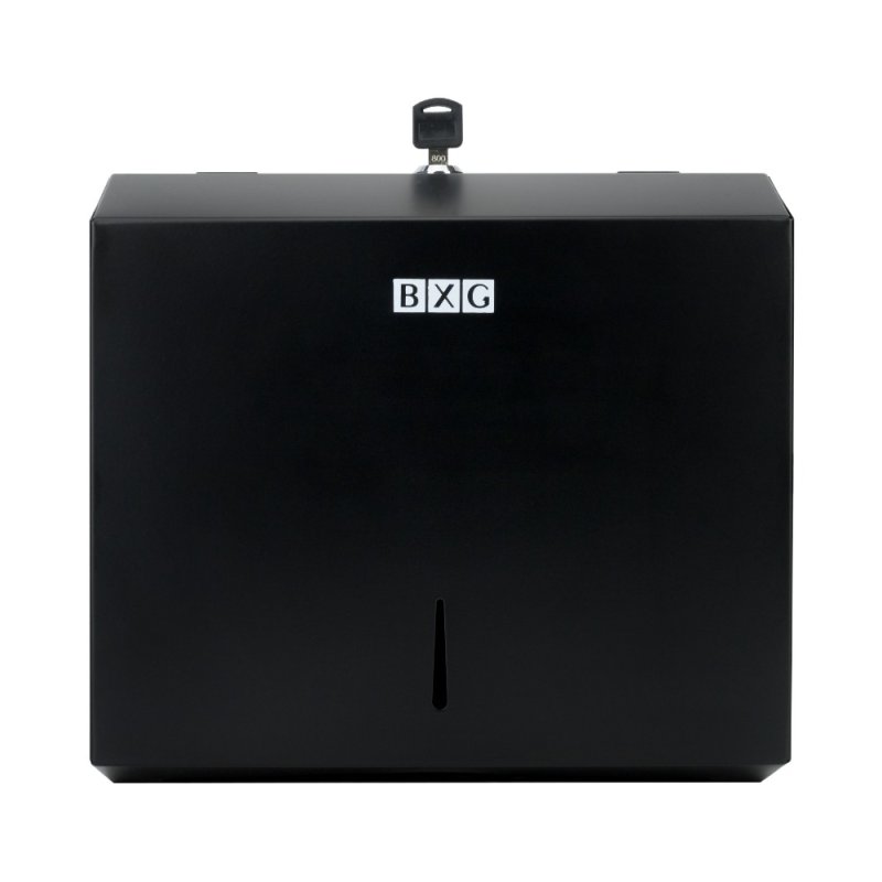 Диспенсер BXG-PD-5003B для полотенец листовых, металл, черный, матовый