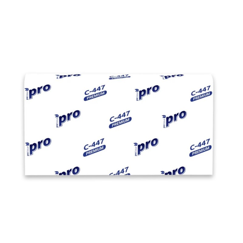 Полотенца бумажные PROtissue W - сложение, 200 листов, 2 слоя, 100% целлюлоза