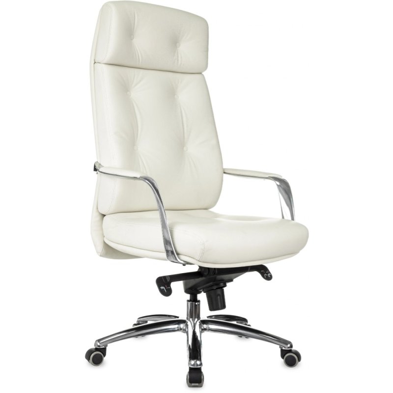 Кресло для руководителя Бюрократ DAO, кожа, белый