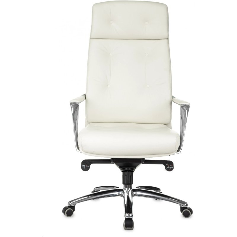 Кресло для руководителя Бюрократ DAO, кожа, белый