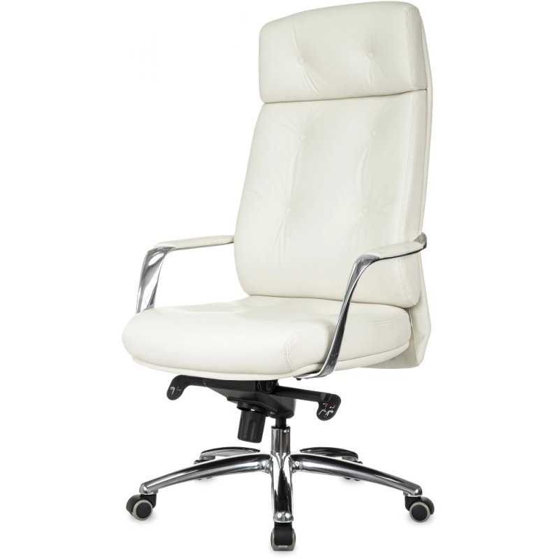 Кресло для руководителя Бюрократ DAO, кожа, белый