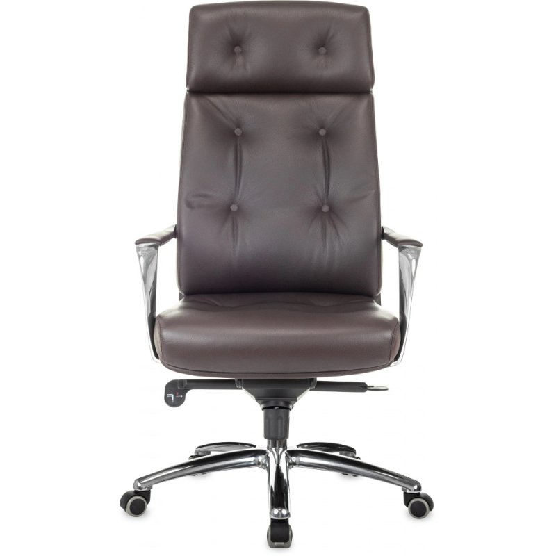 Кресло для руководителя Бюрократ DAO, кожа, коричневый