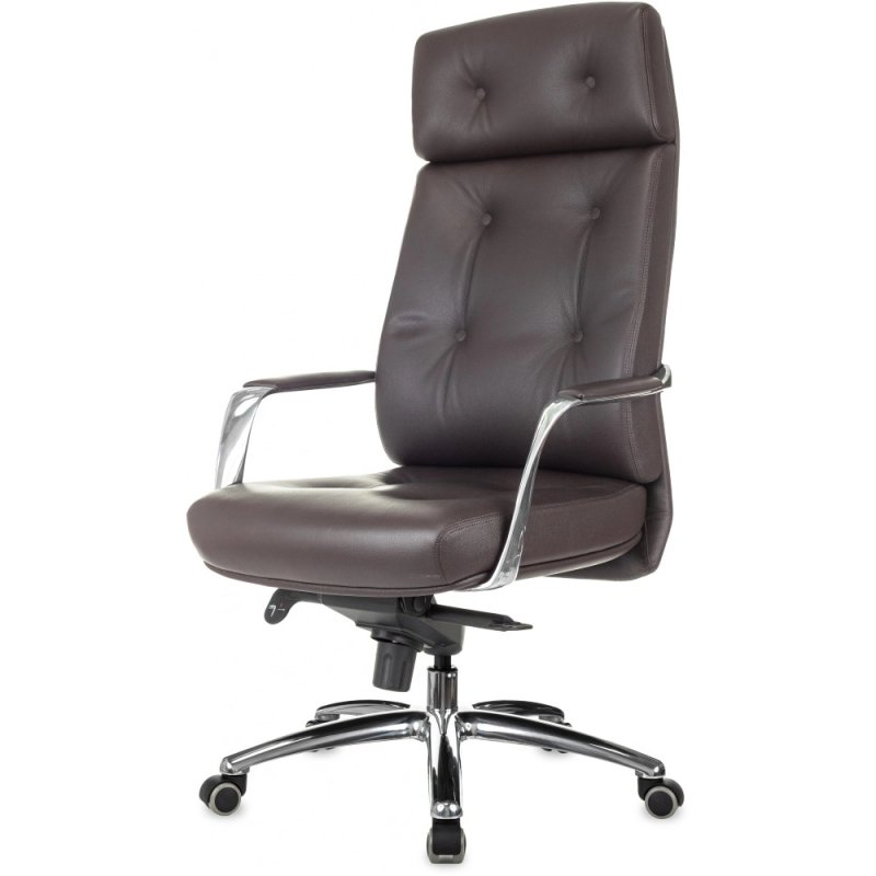 Кресло для руководителя Бюрократ DAO, кожа, коричневый