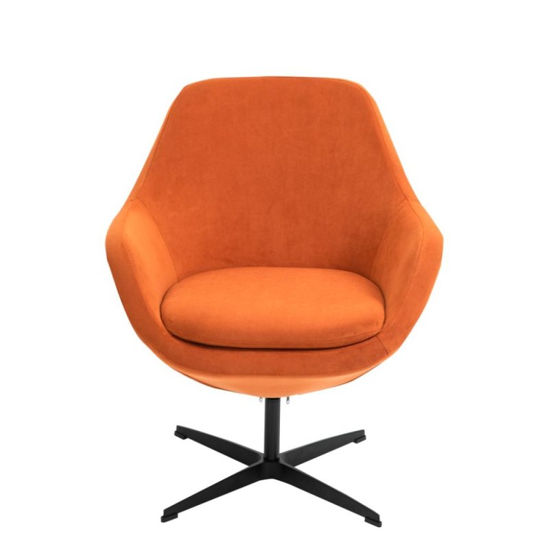 Кресло мягкое EVERPROF Rocky, ткань, оранжевый, металл