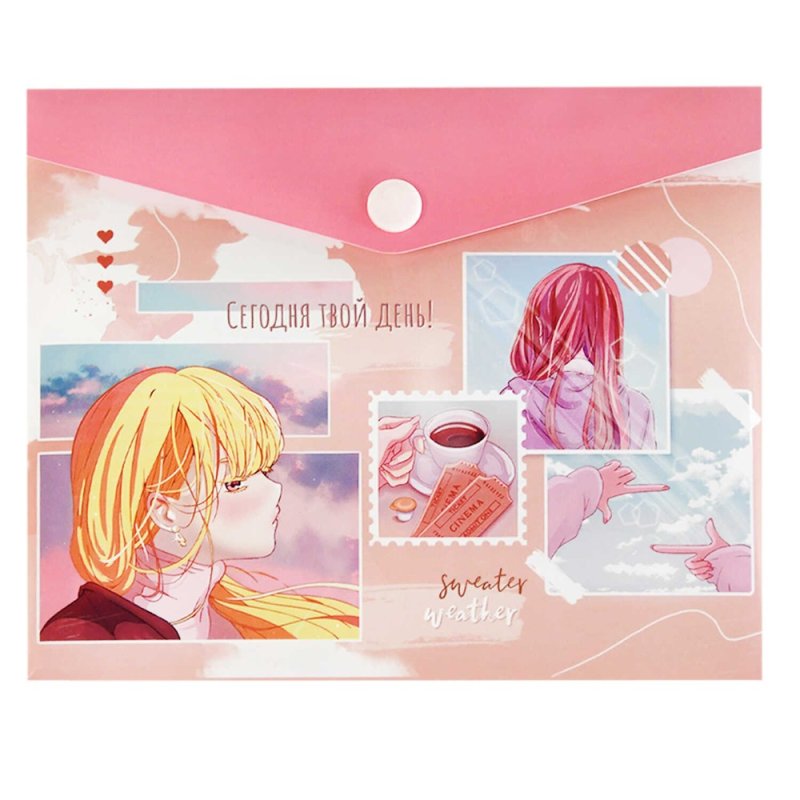 Папка-конверт на кнопке 