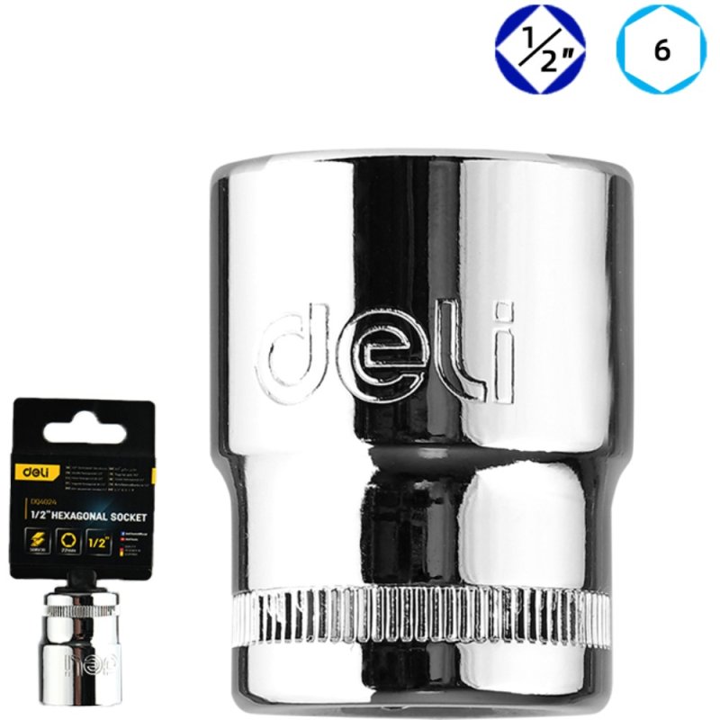 Головка торцевая шестигранная Deli YS EDQ4024 1/2