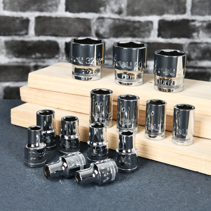 Головка торцевая шестигранная Deli YS EDQ4032 1/2