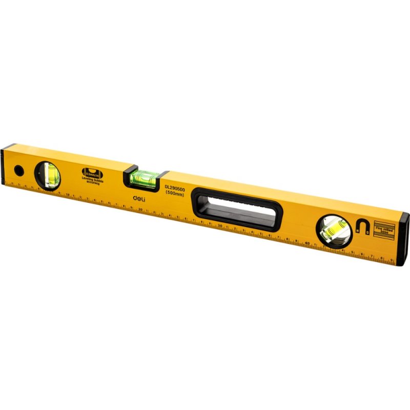 Уровень строительный Deli YS EDL290500, 500 мм, магнит