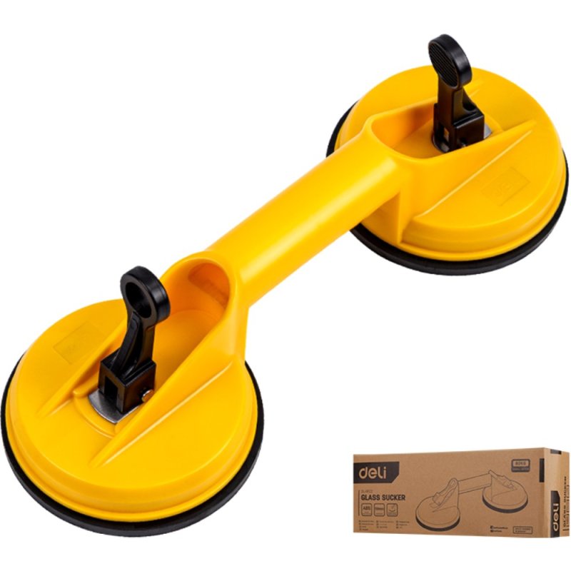 Стеклодомкрат Deli YS EDL-XP22, двойной, до 80 кг, желтый