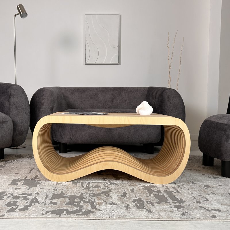 Журнальный столик Karlinwood EIGHT 1040x525x450 мм, фанера натуральная