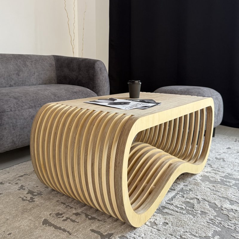 Журнальный столик Karlinwood EIGHT 1040x525x450 мм, фанера натуральная