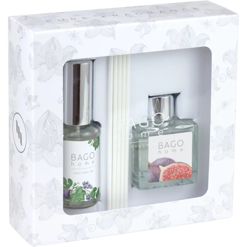 Набор ароматический BAGO HOME (диффузор инжир 50мл, спрей зеленый инжир 30мл)