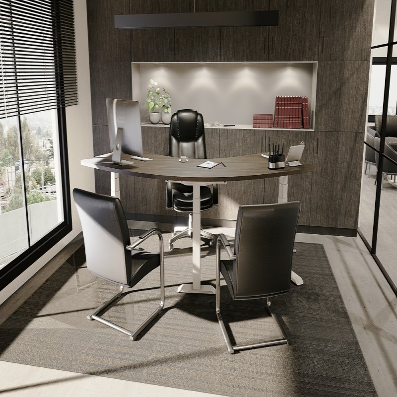 Каркас стола с электроприводом трехмоторный AOKE, Well Desk Wing Pro, черный (AK3YJYT-TYZF3-90/120/180 BK)