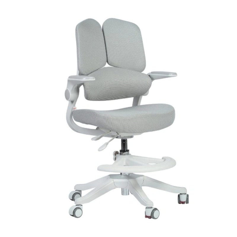 Кресло детское YOKA YC-10 Vally, сетчатая ткань, серый, пластик, белый