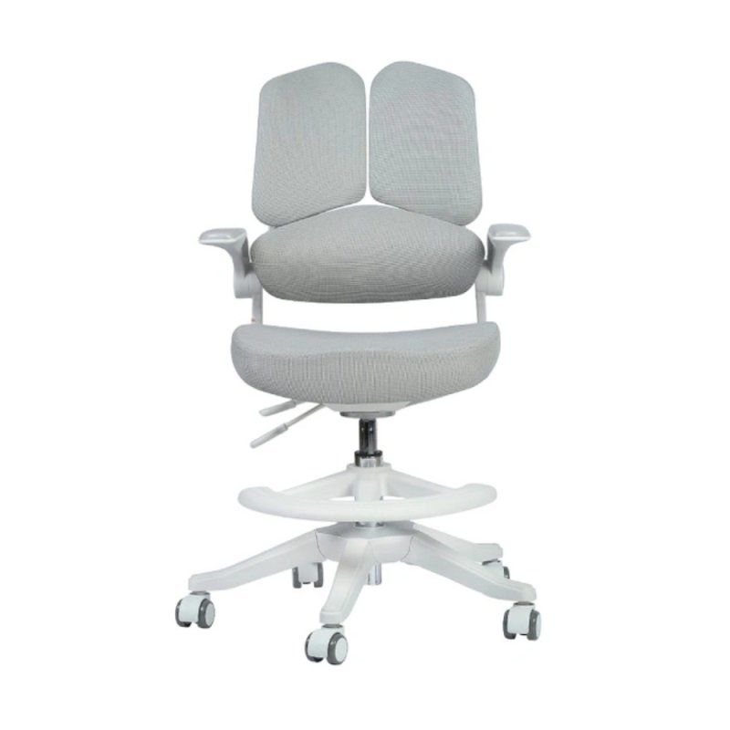 Кресло детское YOKA YC-10 Vally, сетчатая ткань, серый, пластик, белый