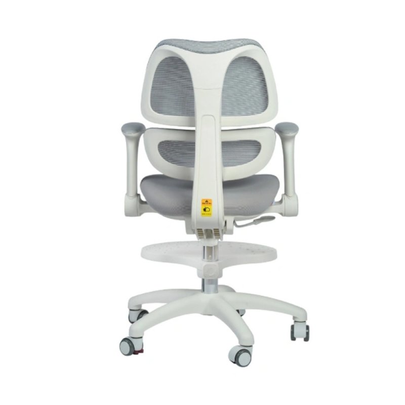 Кресло детское YOKA YC-4 Otis, сетчатая ткань, серый, пластик, белый