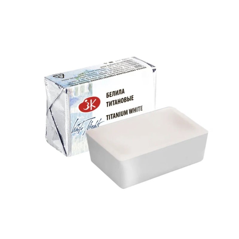 Краски акварельные Белые ночи, 101 белила титановые, кювета