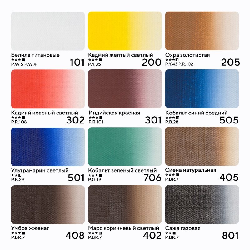 Краски масляные 