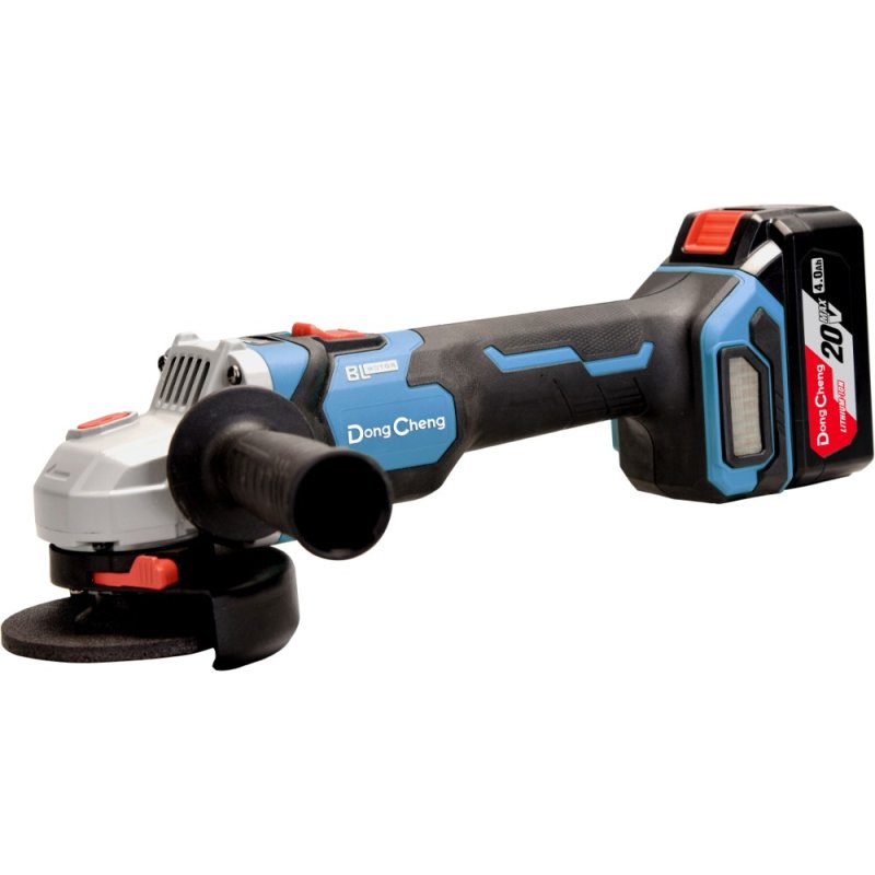 Угловая шлифмашина DongCheng DCSM04-125 (TYPE EM), 125 мм, 2 АКБ, 4 Ач, З/У 2 А