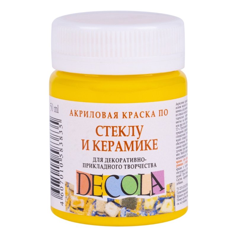Краска акриловая по стеклу и керамике 