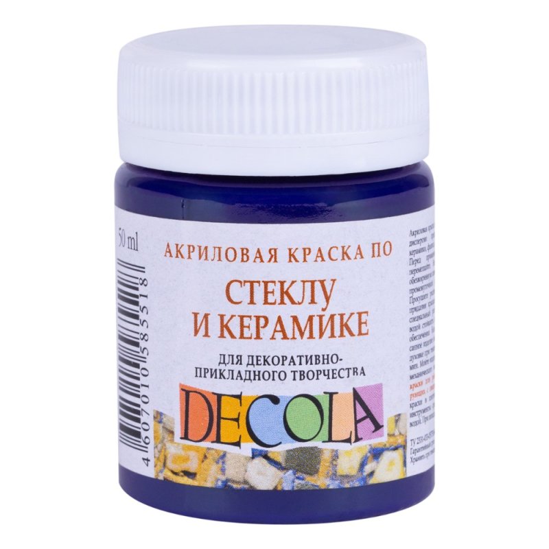 Краска акриловая по стеклу и керамике 