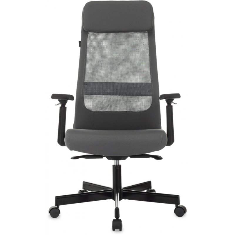 Кресло для руководителя Бюрократ T-995, ткань, сетка, серый, металл черный