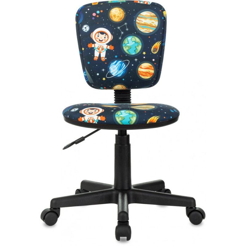 Кресло детское Бюрократ CH-204NX, ткань, темно-синий космонавт, пластик