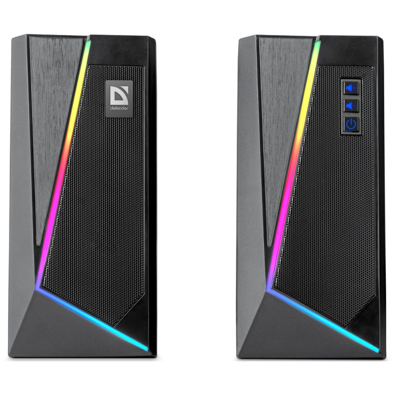 Акустическая система Defender Solar 3, 10 Вт, USB, черный
