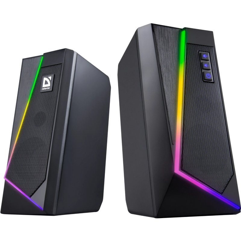 Акустическая система Defender Solar 3, 10 Вт, USB, черный