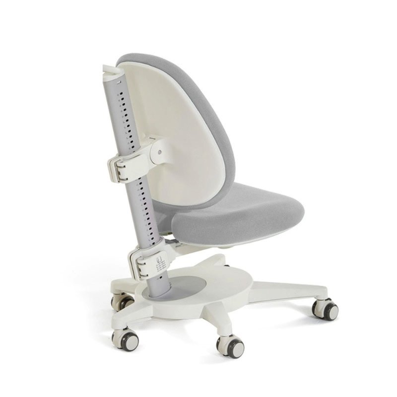 Кресло детское Ergosmart Gulliver, ткань, пластик, корпус белый, с чехлом салатовым, серый