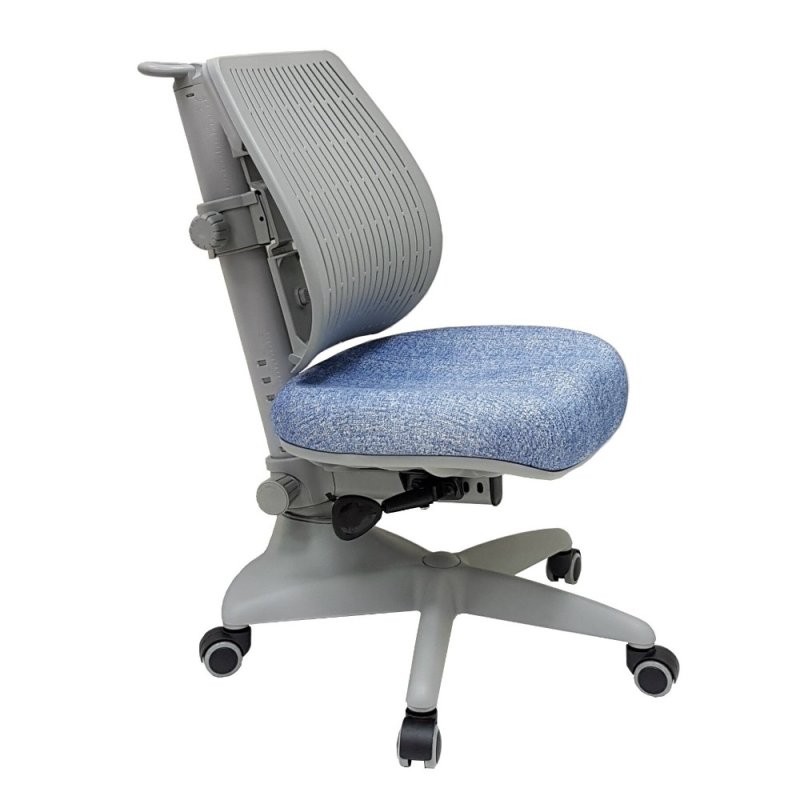 Кресло детское Comf-Pro UR-C3 SPEED ULTRA Chair, пластик, ткань, голубой джинс, пластик, корпус серый, с чехлом салатовым, серый