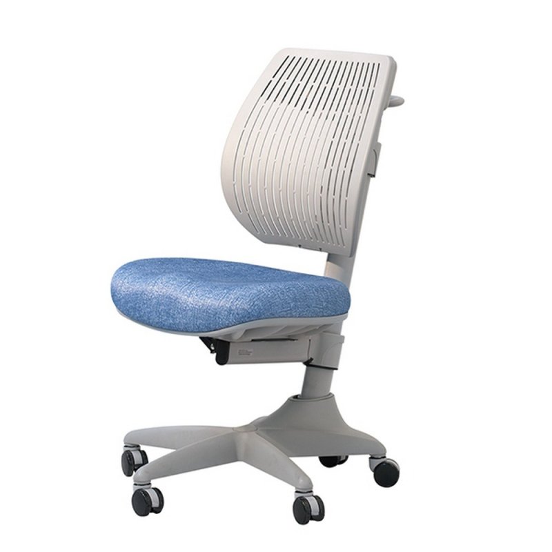 Кресло детское Comf-Pro UR-C3 SPEED ULTRA Chair, пластик, ткань, голубой джинс, пластик, корпус серый, с чехлом салатовым, серый
