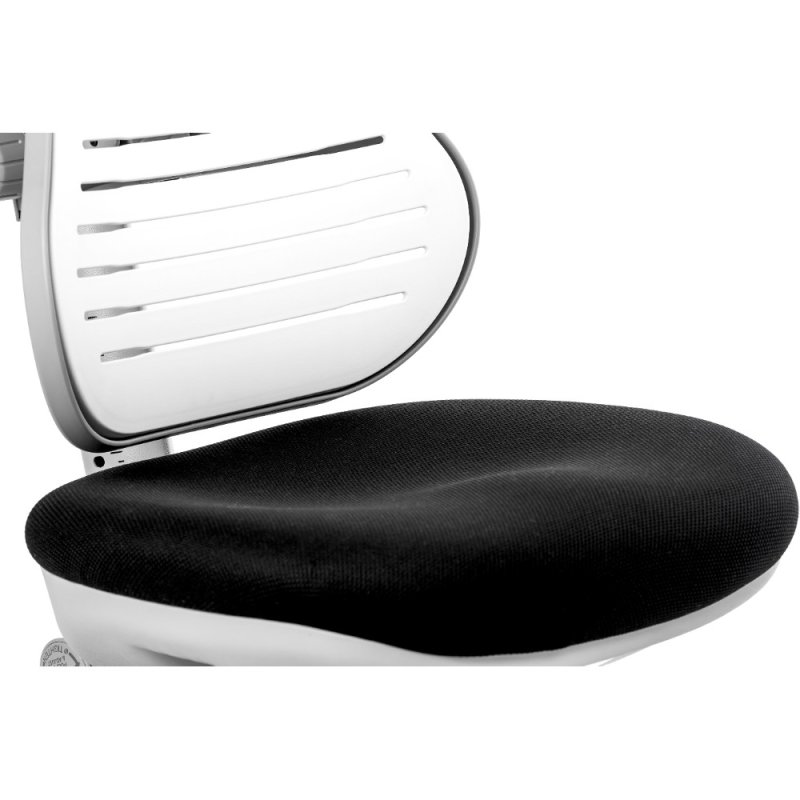 Кресло детское Comf-Pro С3 317 Chair, пластик, ткань, белый, черный, пластик, корпус черный, серый, с чехлом салатовым