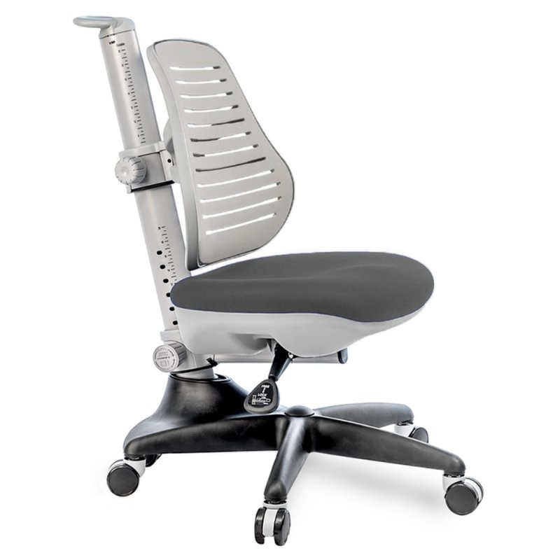 Кресло детское Comf-Pro С3 317 Chair, пластик, ткань, серый, пластик, корпус черный, серый, с чехлом салатовым