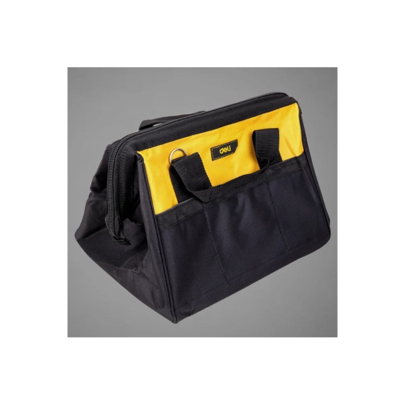 Сумка для инструментов Deli YS EDL-P2, 340х260х300 мм, ткань Oxford, черный, желтый